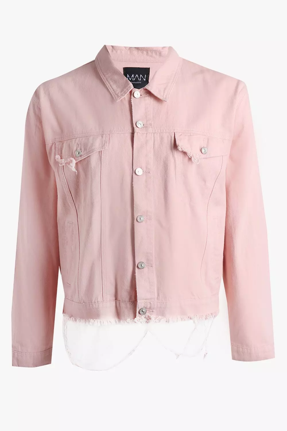 Dusky pink hot sale denim jacket